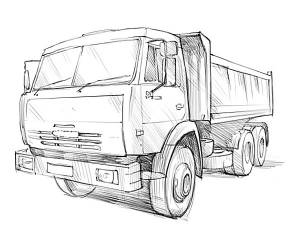 Раскраска Камаз