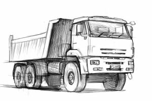 Раскраска Камаз