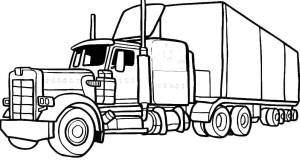 Раскраски мальчиков, Раскраска Камаз для мальчиков