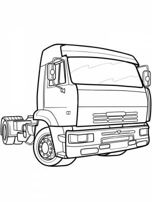 Раскраска Камаз картинка в формате  для мальчиков