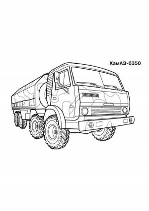 Раскраска камаз 6350