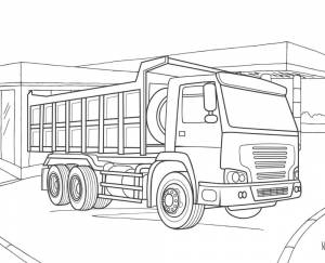 Раскраска камаз самосвал