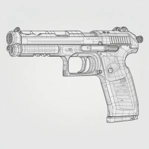 Современный пистолет изолирует вооружение для короткоствольного оружия армии и полиции