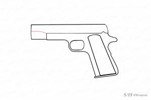 Пистолет рисунок для детей