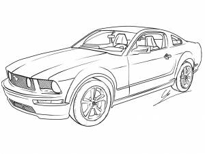 Раскраска Ford Mustang GT