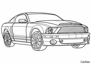 Раскраска Знаменитый Ford Mustang