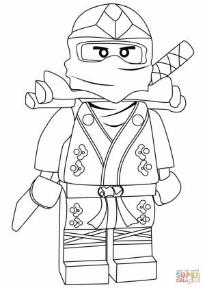 Раскраска Зеленый ниндзя Ллойд из Lego Ninjago,  из категории Lego Ниндзяго