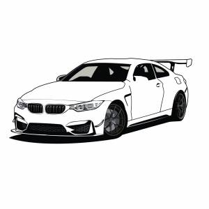 Раскраска Спортивный Автомобиль BMW