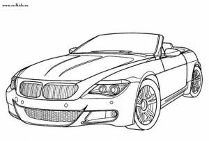 раскраски машины bmw
