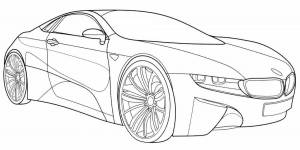 Раскраски Бмв i8