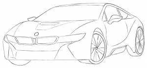 Как нарисовать Bmw i8 шаг за шагом
