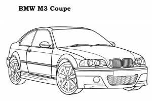 Раскраски Раскраска Bmw машина для мальчиков