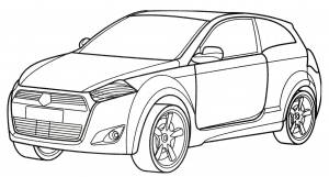 Раскраска Лада C Concept