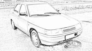 Раскраски Ваз 2110