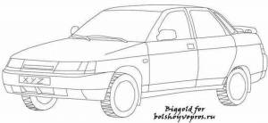 Раскраски Ваз 2110