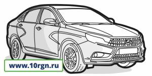 Раскраски Лада веста