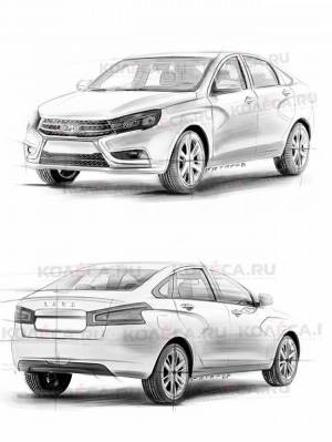 Раскраски Лада веста