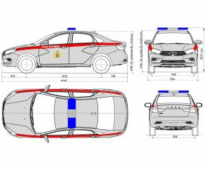 Появсь изображения и характеристики обновленной Lada Vesta для спецслужб РФ