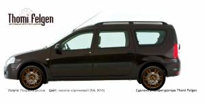 Lada Largus покраска дисков A-Tech Schneider цвет махагон коричневый