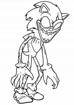 Раскраски Sonic exe