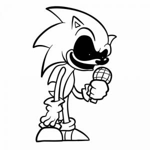 Раскраски Sonic exe fnf