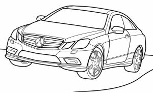 Раскраска Mercedes E-class