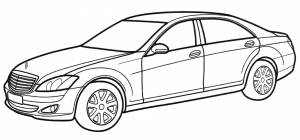 Раскраска Mercedes S-class
