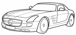 Раскраска Mercedes SLS AMG