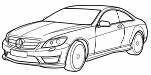 Раскраска Mercedes CL-class
