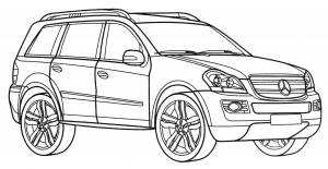 Раскраска Mercedes GL 500