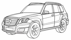 Раскраска Mercedes GLK 350
