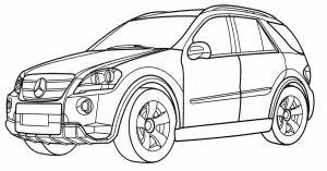 Раскраска Mercedes Benz ML 350