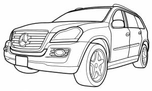 Раскраска Mercedes GL-class
