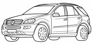 Раскраска Mercedes M-class