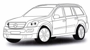 Раскраска Mercedes GL