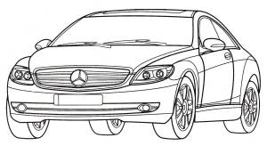 Раскраска Mercedes CL 550 Sport