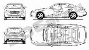 Чертеж Mercedes CLS-Class W219
