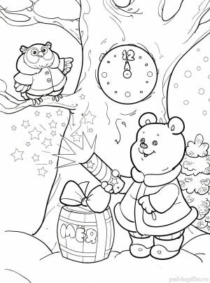 Новогодние раскраски для дошкольников 5-6-7 лет