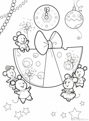 Новогодние раскраски для дошкольников 5-6-7 лет