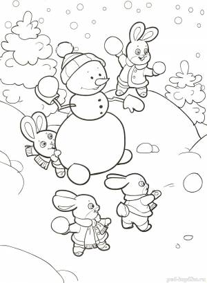 Новогодние раскраски для дошкольников 5-6-7 лет