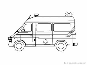 Pаскраска скорая помощь 136790