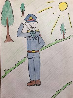 Рисунок полицейского для детей