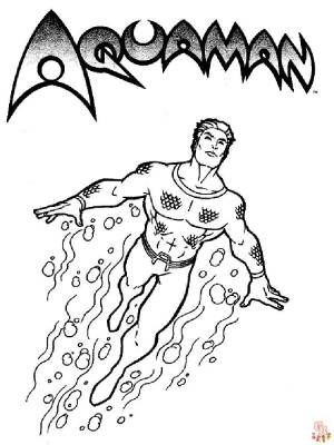 Бесплатное Aquaman Раскраски для детей