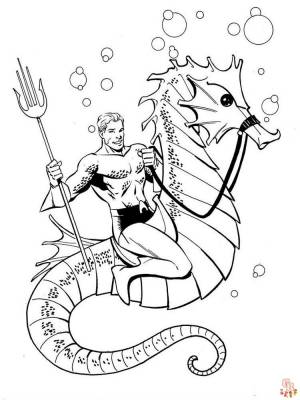 Бесплатное Aquaman Раскраски для детей