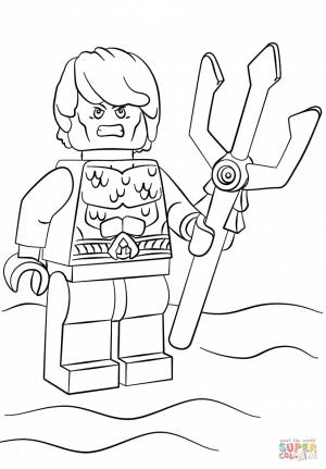 Раскраска Минифигурка Lego Аквамен