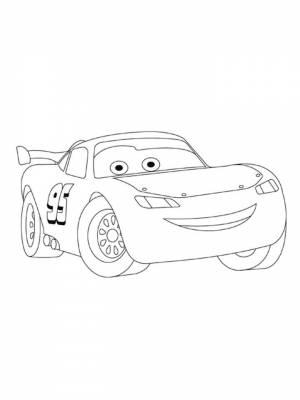 Раскраска Молния Маквин  картинку для девочек