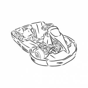 Эскиз картинга спорта и активного образа жизни картинг рисованной