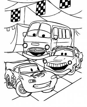 Раскраска Молния Маквин и его друзья