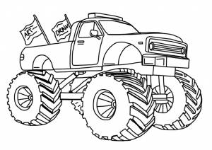Раскраски монстр трак полиция