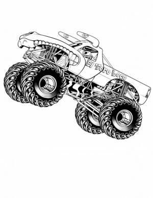 10 Wonderful Monster Truck Coloring Pages For Toddlers